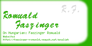 romuald faszinger business card